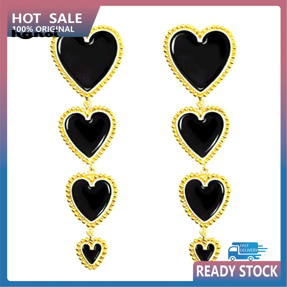 Khuyên Tai Nữ Dáng Dài Hình Trái Tim Thời Trang