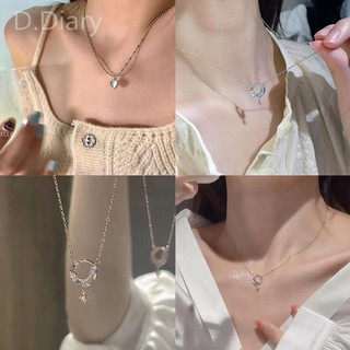 Vòng cổ mạ bạc 925 mặt trái tim đính đá pha lê 1ct
