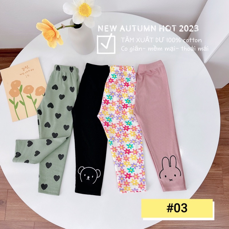 SET 4 QUẦN LEGGING HOẠ TIẾT CHO BÉ