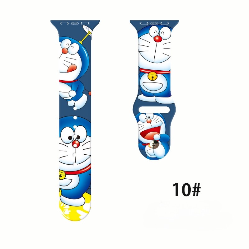 Dây Đeo Đồng Hồ In Hình Doraemon Dễ Thương Cho Ultra 49mm S8 7 SE 6 5 4 3 2 1