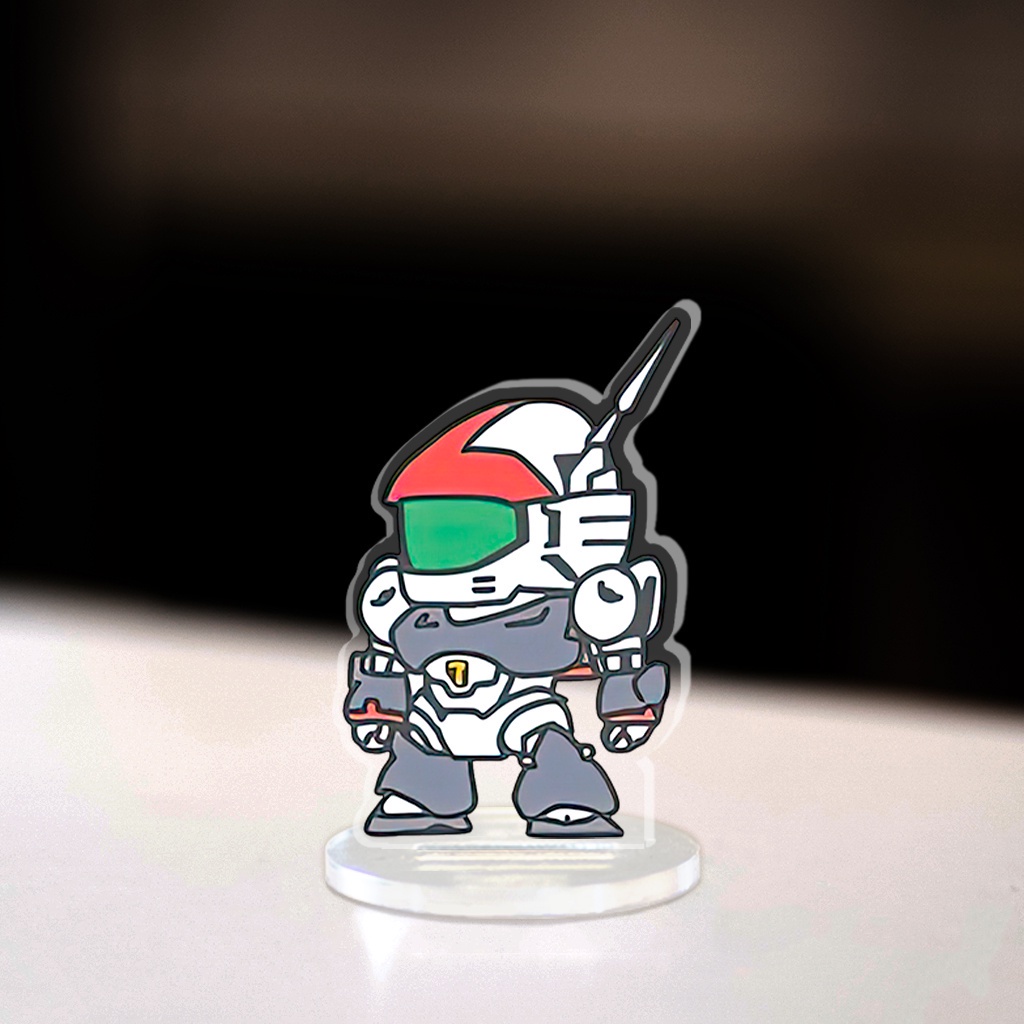 Mô hình Mini Gundam Robot Gundam Mk - II  God Gundam Z Gundam Standee Chibi Anime trang trí góc học tập cao 3cm