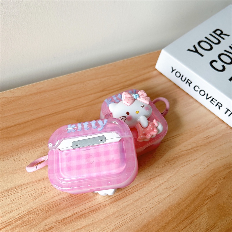 Vỏ Bảo Vệ Hộp Sạc Tai Nghe Bluetooth Không Dây Airpods1 / 2 3 Pro Pro2 Air Pods Pro 3 Hình Mèo kt Ốp