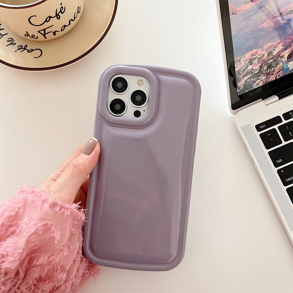 Ốp Điện Thoại Chống Rơi Họa Tiết Xà Phòng Màu Hồng Và Tím Cho iPhone 14 Pro Max 13 Pro Max 12 Pro Max 11 11 Pro Max 12