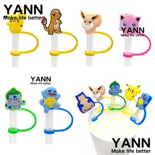 Nắp đậy ống hút bằng silicone chống bụi hình hoạt hình 1 cái