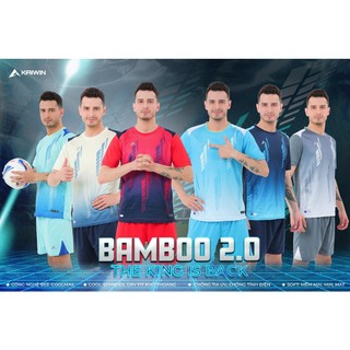 Bộ quần áo đá bóng thoáng mát kaiwin chính hãng - bamboo 2.0