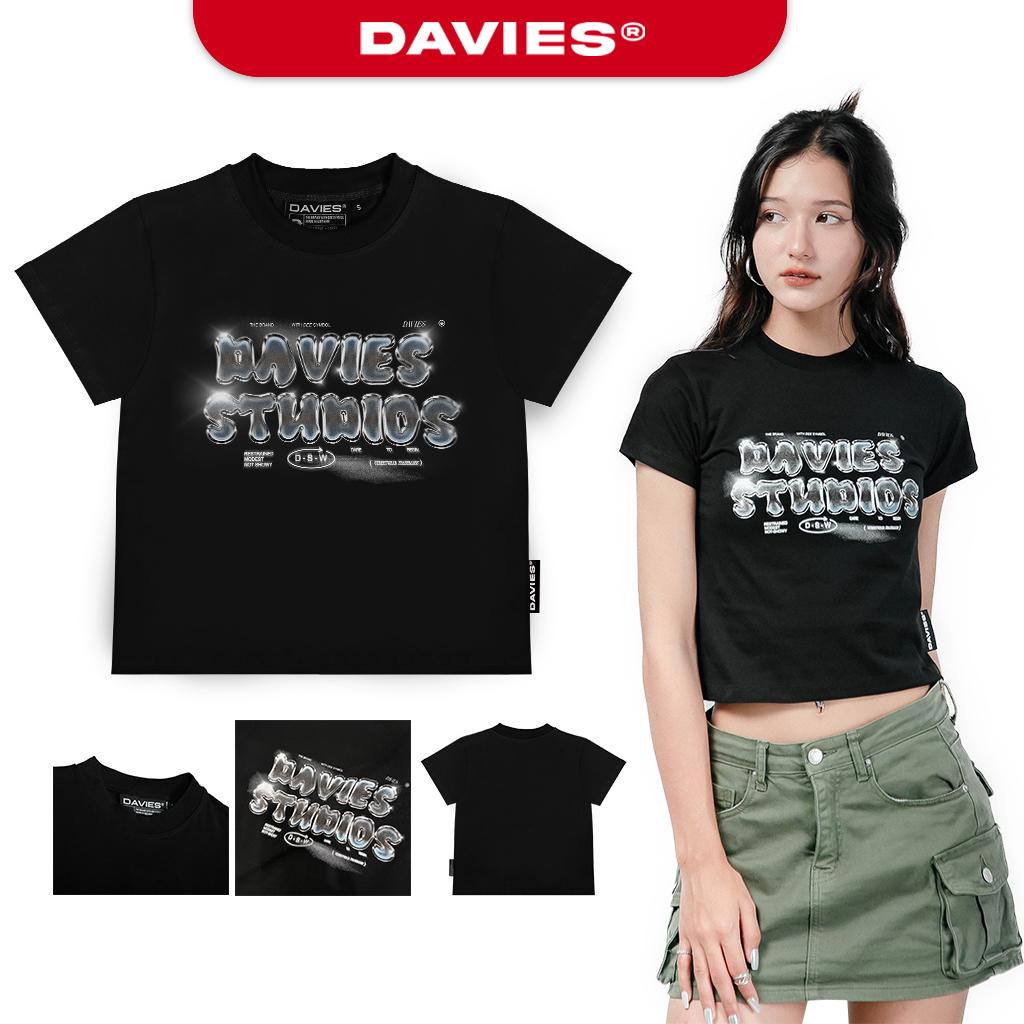 Áo thun baby tee tay ngắn nữ màu đen Flash local brand Davies | D32-T11