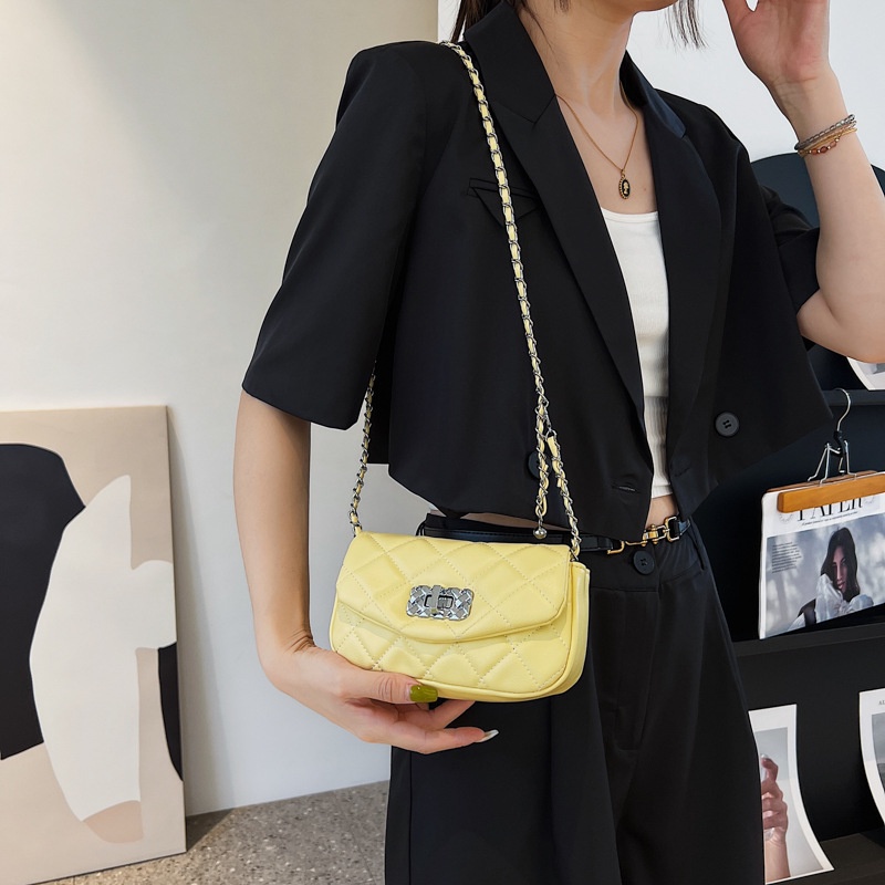 Túi Đeo Chéo Dây Xích Hình Thoi Đơn Giản Thời Trang Mùa Hè Phong Cách Hàn Quốc Cho Nữ