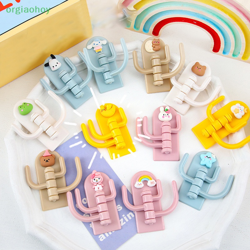 Móc Treo Đồ Đa Năng Xoay Được Hình Động Vật Hoạt Hình Nhiều Màu Sáng Tạo Không Để Lại Dấu Vết Cho Phòng Khách / Phòng Ngủ