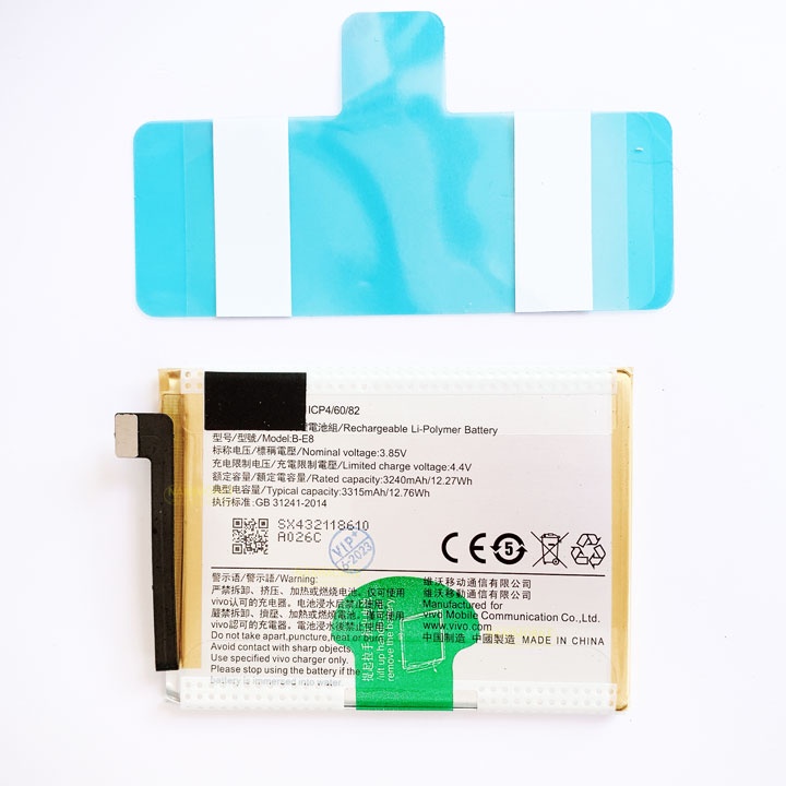 HCM Pin Vivo V11i B-E8-V11I 3315mAh Zin Dung Lượng Chuẩn  * Tặng Siêu Dán Pin