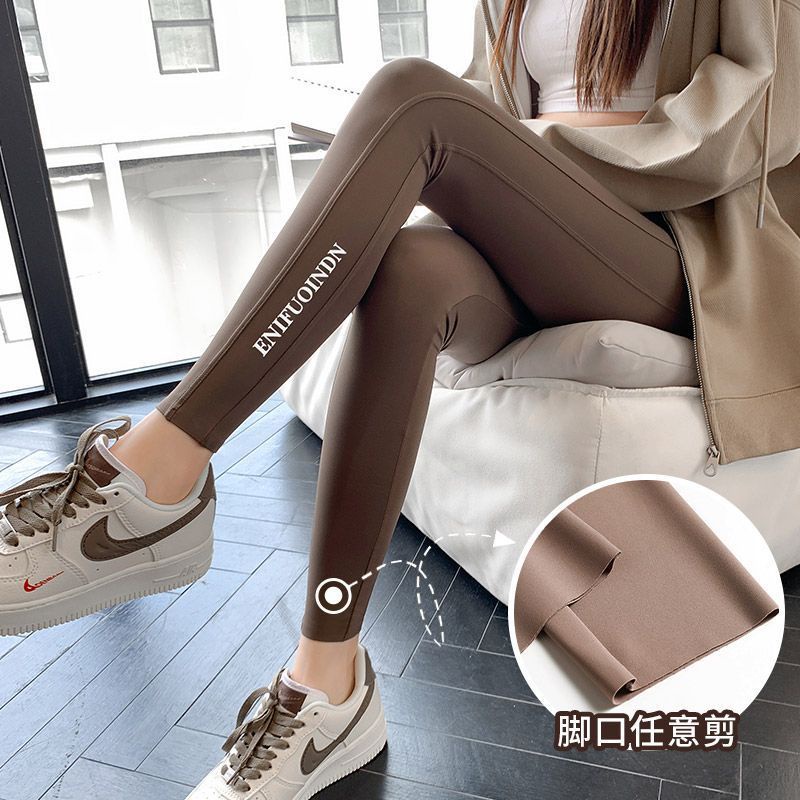 Quần Legging Lưng Cao Ôm Dáng Co Giãn Tốt In Hình Cá Mập Xinh Xắn Cho Nữ