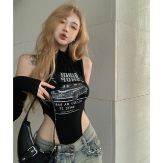 Jumpsuit sát nách hoạ tiết in thiết kế quyến rũ