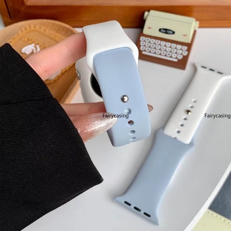 Dây Đeo Đồng Hồ Bằng Silicone Cho Apple Watch 44mm 45mm 49mm Ultra 41mm 40mm 38mm 42mm 44mm 8 7 SE 6 5 4 3