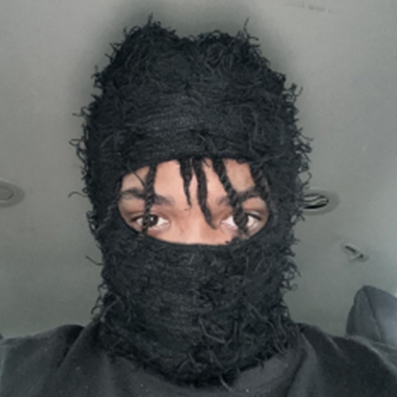 Mũ Len Che Mặt Giữ Ấm Họa Tiết Rằn Ri Vui Nhộn Cho Nam Và Nữ