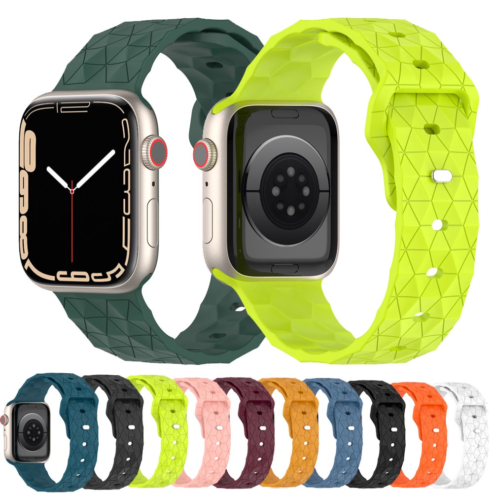 Dây Đeo Đồng Hồ Bằng Silicone Cho Apple Watch Series Ultra 8 7 6 SE 5 4 3 2 1 iWatch Kích Thước 49mm 45mm 41mm 44mm 40mm 42mm 38mm
