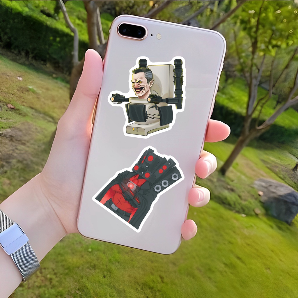 50 cái skibidi toilet sticker diy scrapbook tv man monitor man máy tính xách tay hành lý ván trượt đề can graffiti vui nhộn cho đồ chơi trẻ em