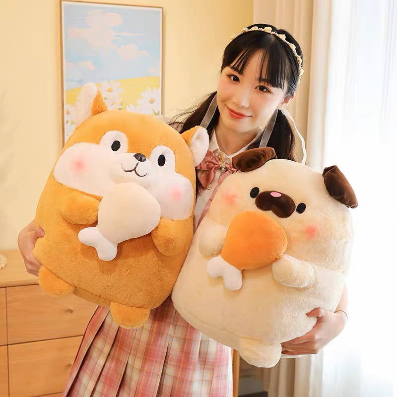 Gấu bông Cún mập ôm đùi gà Gubi Chan cao cấp MEEKO