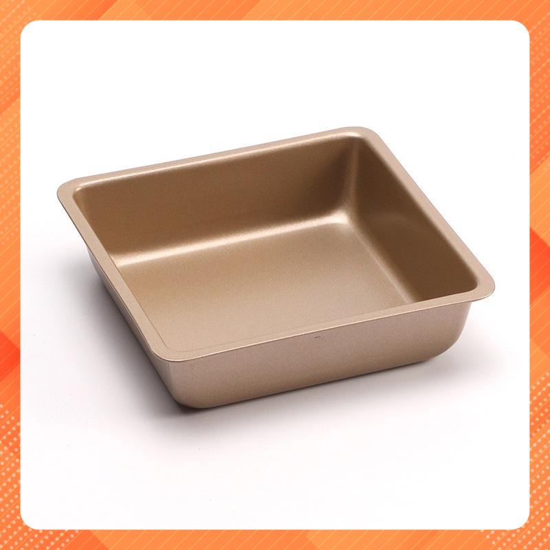 Khuôn vuông chống dính nướng bánh màu vàng 11cm* 11cm