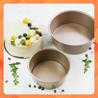 Khuôn tròn nướng bánh chống dính đế rời SIÊU ĐẸP 6 inch 8 inch màu Vàng(HÀNG MỚI VỀ)