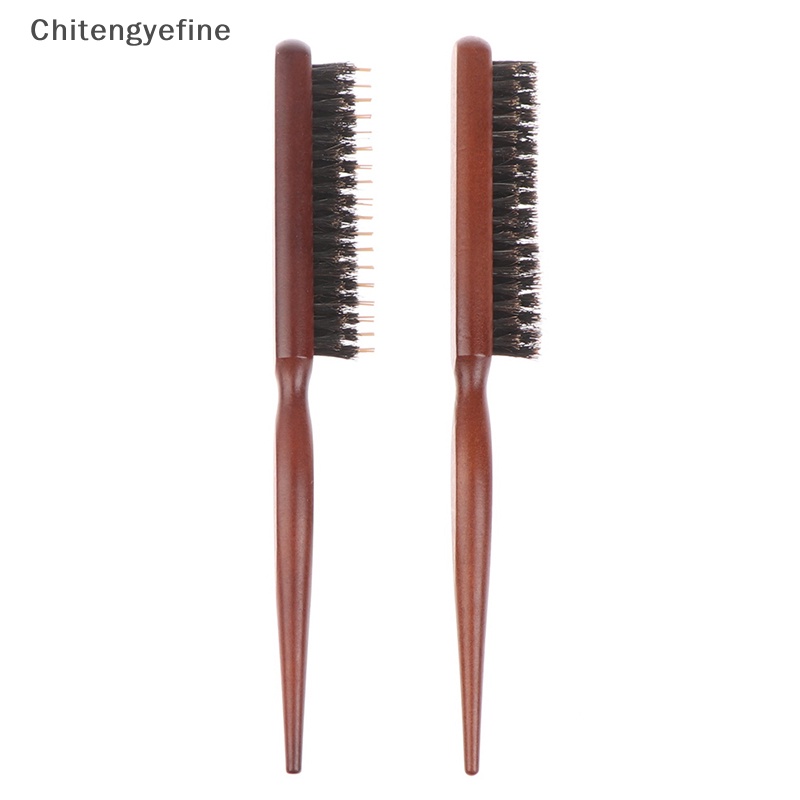 Ctye salon lược chải tóc trêu ghẹo bàn chải xử lý lưng lược lợn rừng tự nhiên lông mịn