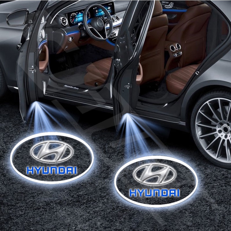 2 cái / bộ đèn cửa ô tô hyundai đèn chào mừng không dây stagazer creta accent getz avega i10 santafe h1 matrix i30 hb20 tucson led light cartoon hd 3d projector