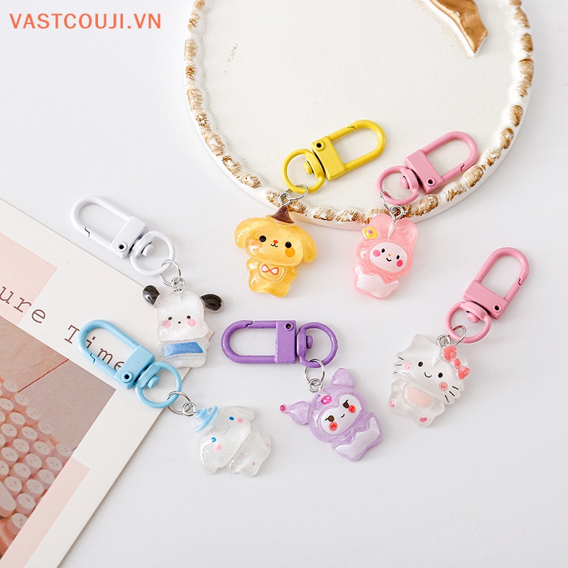 Vastji sanrio phim hoạt hình anime hello kitty keychain cinnamon dog kuromi melody keyring bag mặt dây chuyền ch phụ kiện chìa khóa ô tô dễ thương vn