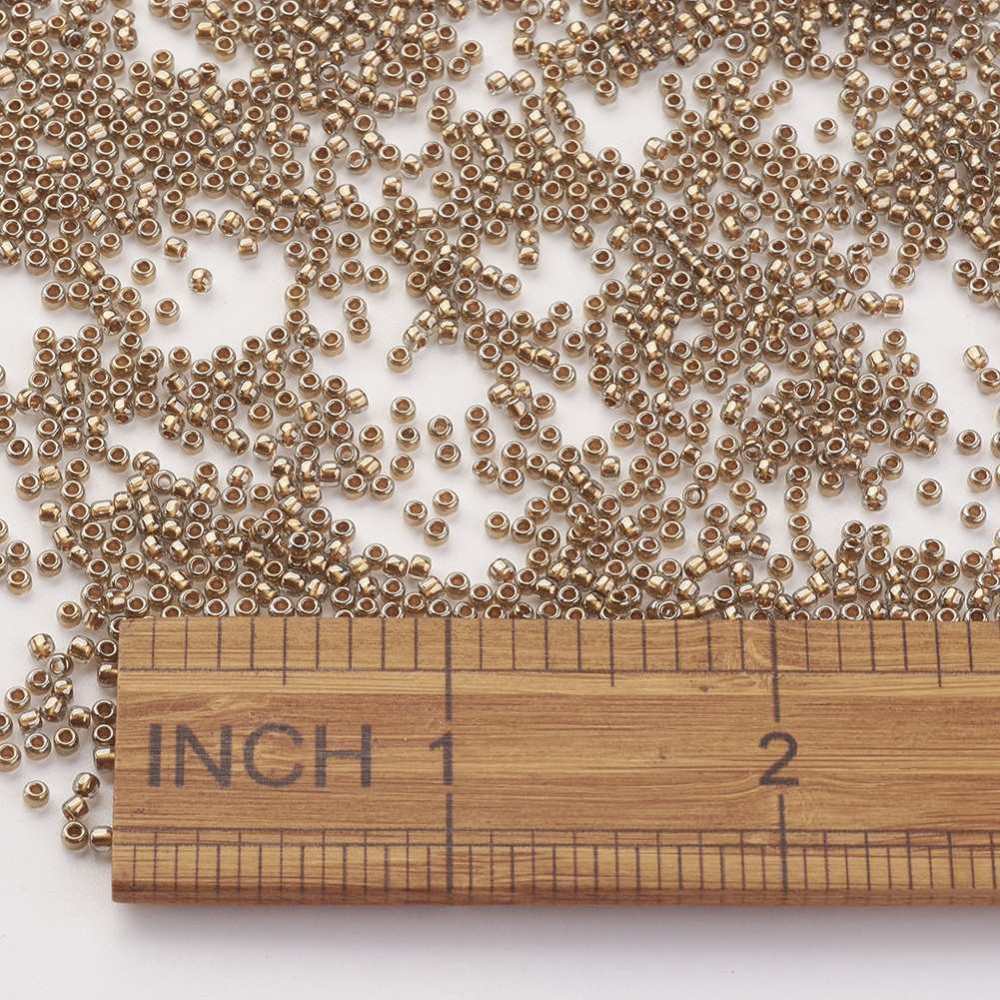 10g hạt giống nhật bản toho tròn 11/0 mạ vàng lót đen / phong lan / xám nhạt / kim cương xanh biển 2x1,5mm lỗ: 0,5mm khoảng 900 chiếc / 10g