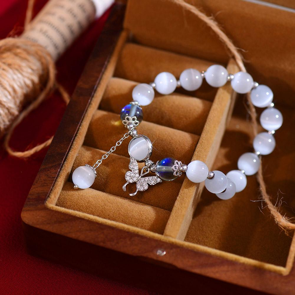 Ins style butterfly bracelet fashion grey moonlight bracelet bracelet nữ đơn giản j1y7