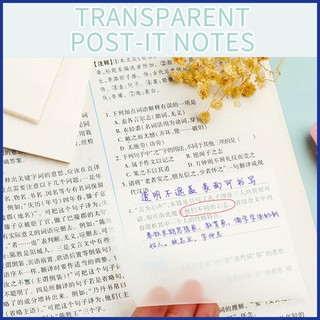 Clear sticky notes 50 sheets không thấm nước trong suốt sticky notes self-adhesive translucent note pads school aiavn aiavn