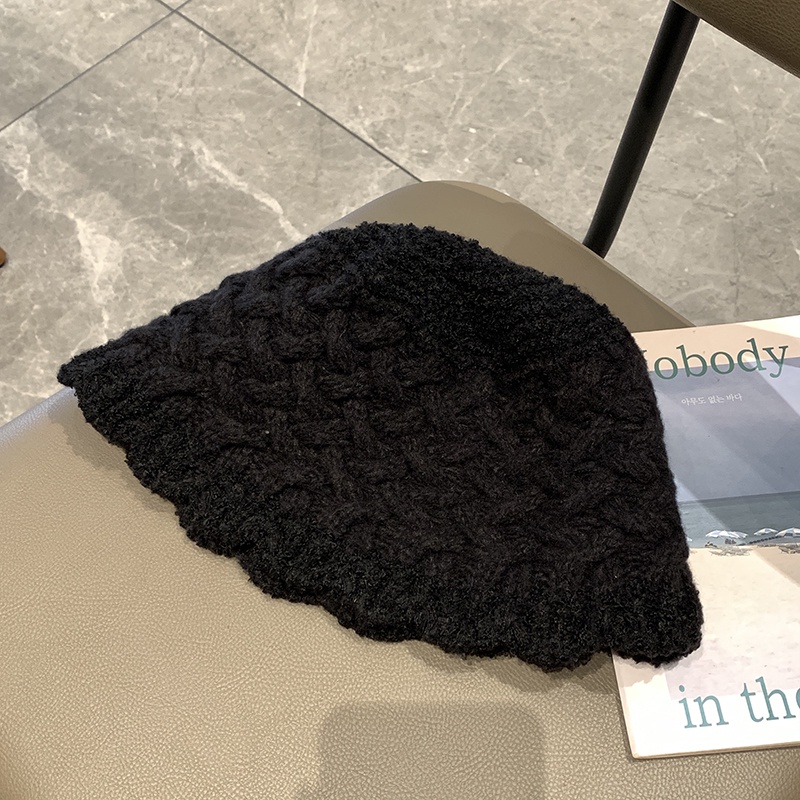 Mũ Bucket Dệt Kim Màu Sắc Tương Phản Phong Cách Hàn Quốc Thời Trang Thu Đông Cho Nữ