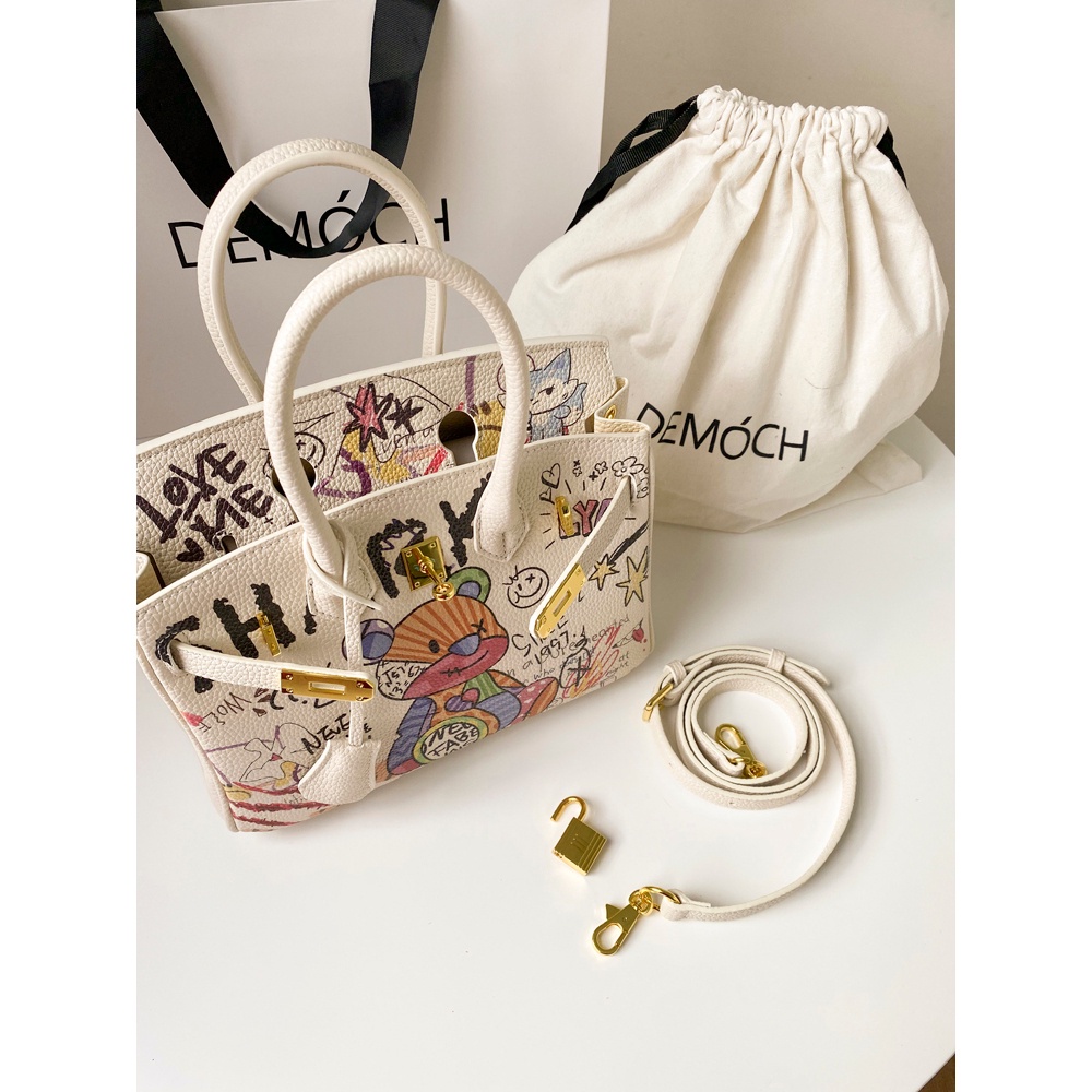 Graffiti platinum bag phong cách mới túi nữ da mềm túi đi lại túi xách nữ túi lớn dung tích lớn túi messenger da thật da bò am777777-0806