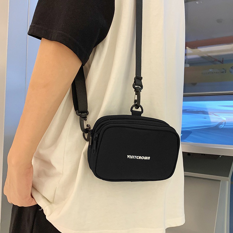 4 màu ulzzang thời trang hàn quốc ins nhật bản đơn giản mini men túi đeo ngực túi đeo chéo túi đeo chéo cho nam