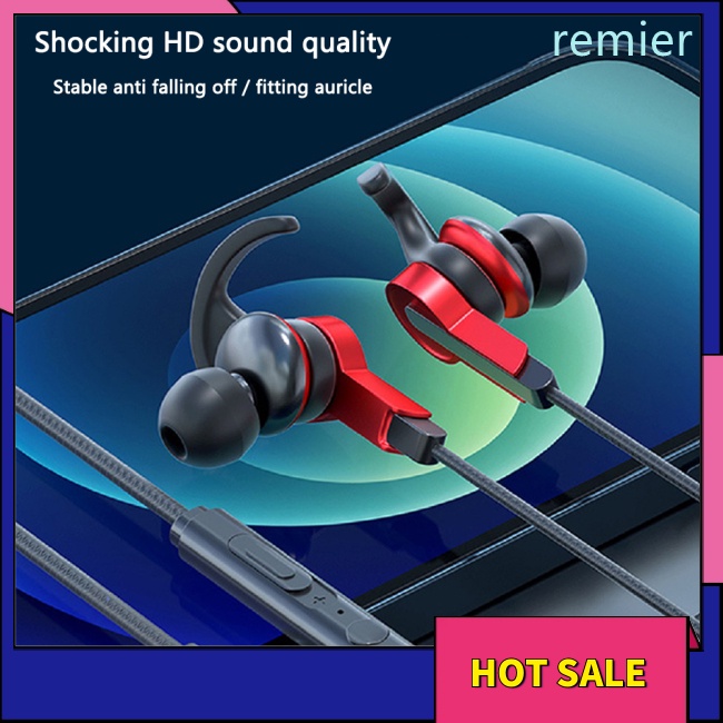 Re s39 tai nghe có dây 3.5mm in-ear âm thanh nổi bass tai nghe tai nghe chơi game thông minh máy tính di động phổ thông