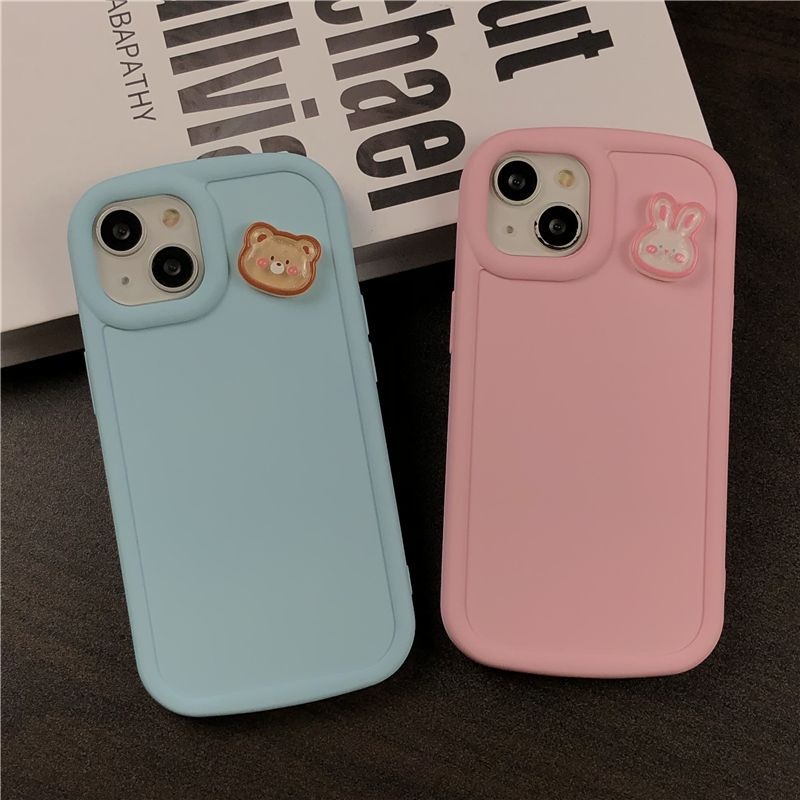 Ốp Điện Thoại TPU Mềm Chống Bụi Hình Thỏ Gấu Cho iPhone 14 13 12 11 Pro MAX XS MAX X XR