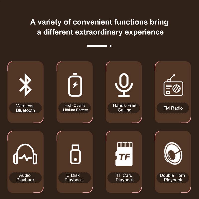 A8 loa bluetooth cổ điển di động ngoài trời núm loa nhỏ đài phát thanh không dây mini stereo cắm thẻ sử dụng tại nhà