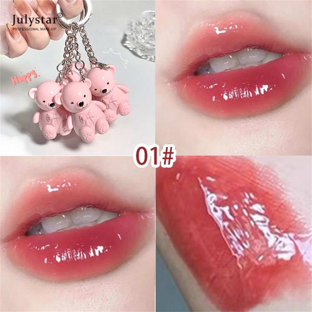 Lip Glaze Water Mirror Lip Gloss Velvet Soft Son môi dạng lỏng màu nude Làm trắng không thấm nước Dưỡng ẩm lâu dài Son bóng chống dính Cốc Dễ dàng lên màu Son môi trang điểm JULYSTAR