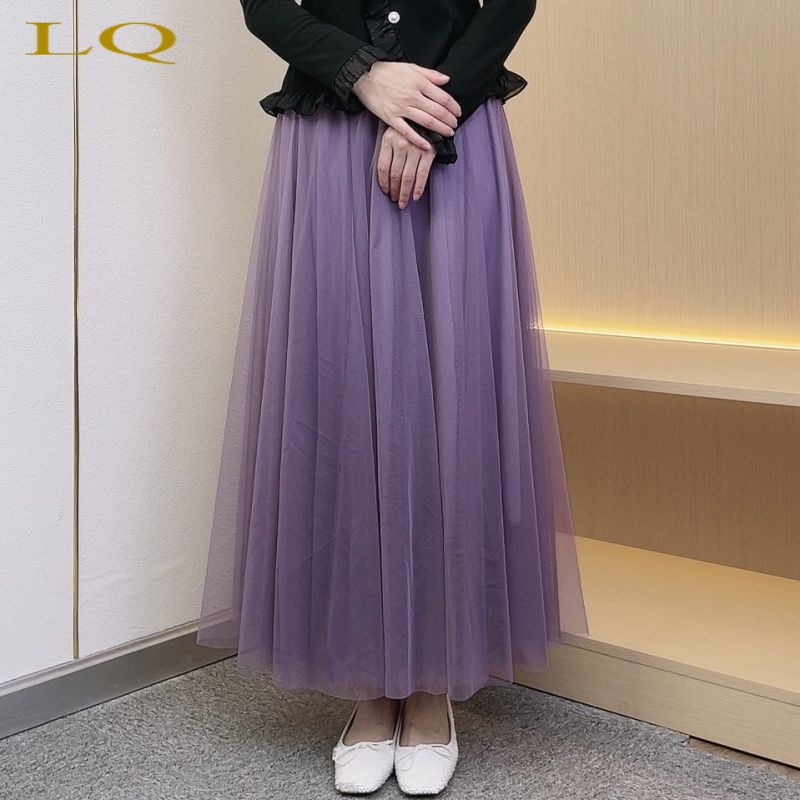 Chân Váy Múa Ba Lớp Dáng Chữ A Dài Vừa Phải 720 Độ Thời Trang