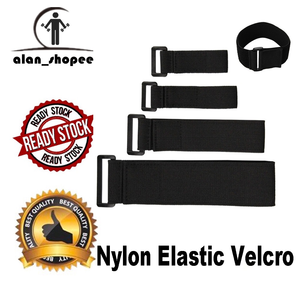 Nylon elastic velcro buckle strap organizer self-adhesive reusable band