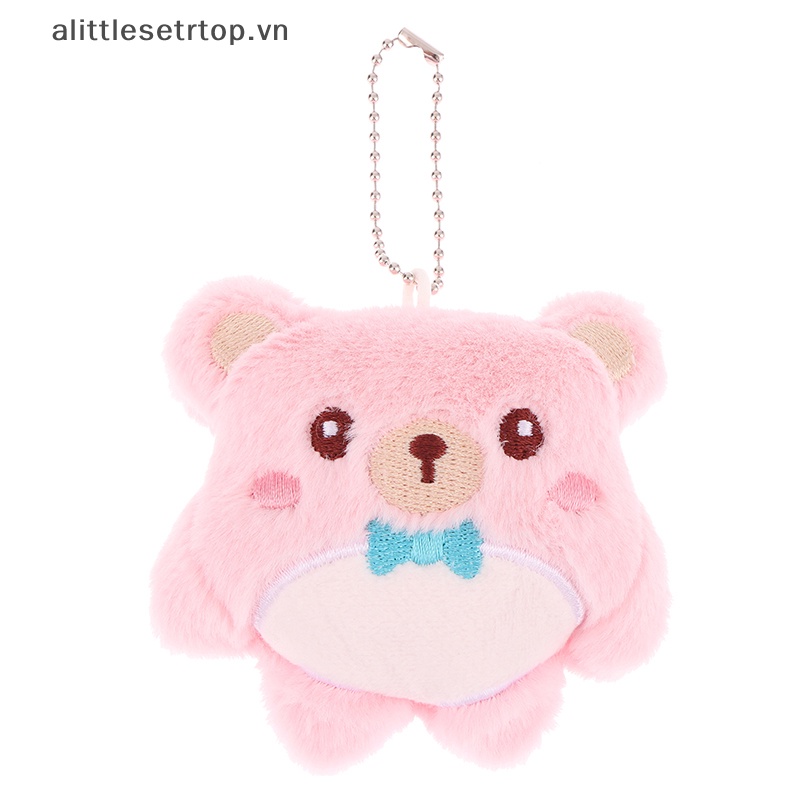 Alittlesetrtop gấu dễ thương đồ chơi sang trọng phim hoạt hình động vật mặt dây chuyền búp bê nhồi bông mềm móc khóa ba lô túi xe hơi vòng chìa khóa trang trí quà tặng trẻ em.