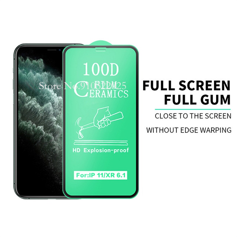 Phim điện thoại trong suốt hd bằng gốm mềm 100d mới cho iphone 15 14 pro max 13 mini 12 11 xs xr x 8 7 6 14plus non-glass matte screen protectors