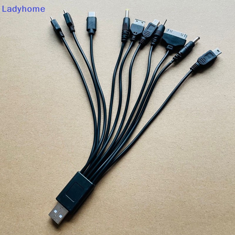 Lady multi pin cable charger usb adapter cable dây dữ liệu 10 in 1 usb data transfer cable universal vn