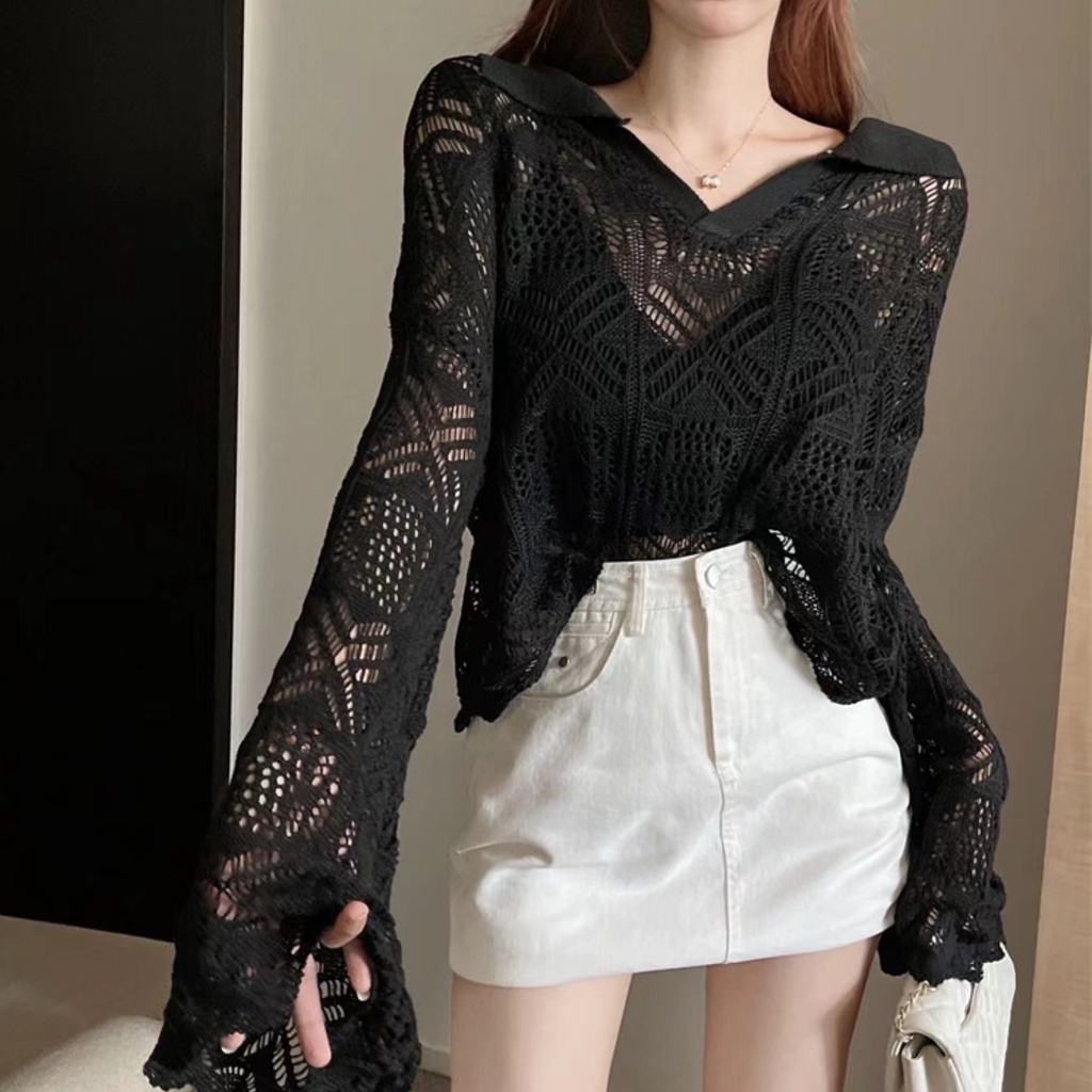 KIKONEY SHOP Áo Len croptop áo tingoan áo nữ kiểu 2023 New Style A29J2FV 34Z230821
