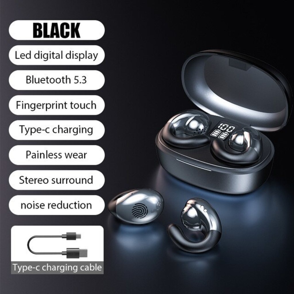 S29 bone conduction concept tai nghe bluetooth 5.2 tai nghe không dây có mic hifi bass trò chơi thể thao tai nghe ear-clip earring
