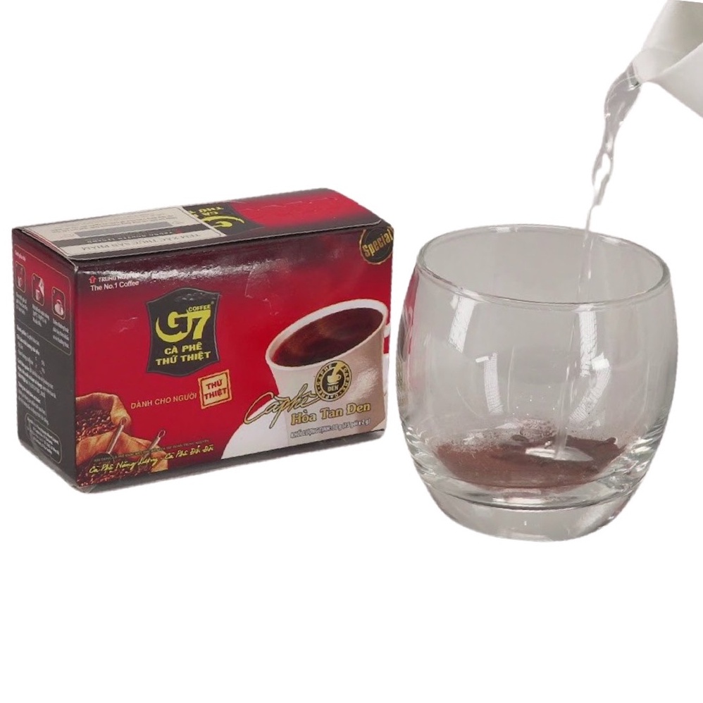 Cà phê G7 hòa tan đen Trung Nguyên - Hộp 15 gói x 2gam