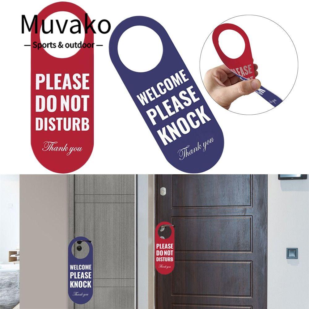 Thẻ treo cửa MUVAKO bằng pvc hai mặt/ in chữ "không làm phiền" hữu ích cho thông báo khách sạn/ phòng trang điểm