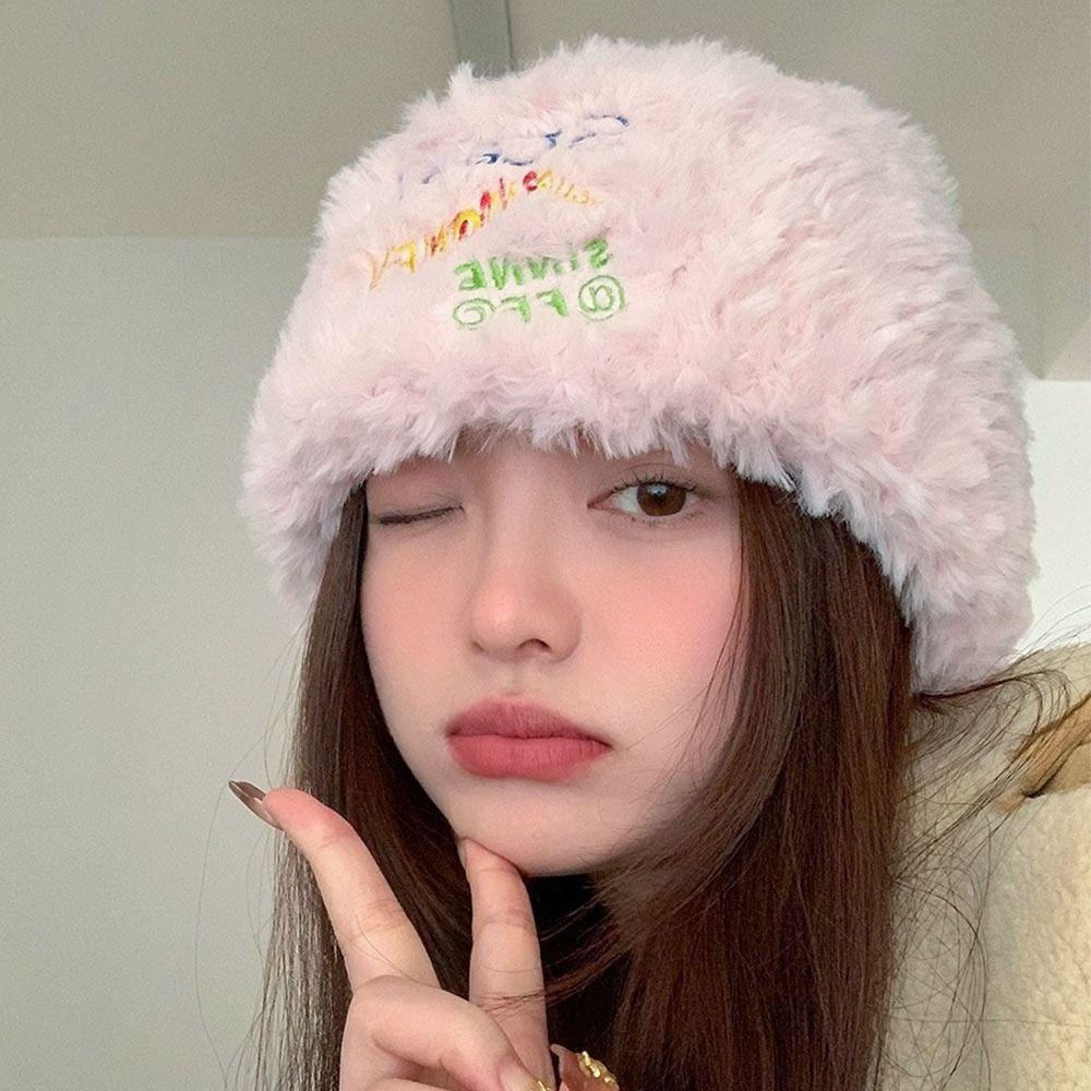 Mũ beanie MUVAKO lông nhung dày dặn ấm áp thời trang mùa đông thường ngày cho nữ