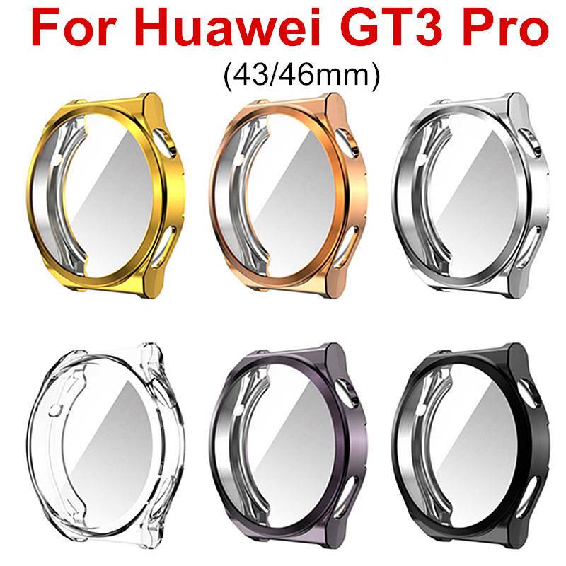 Bảo vệ màn hình vỏ đồng hồ tpu mềm cho huawei gt 3 2 pro 42mm 43mm 46mm gt2e