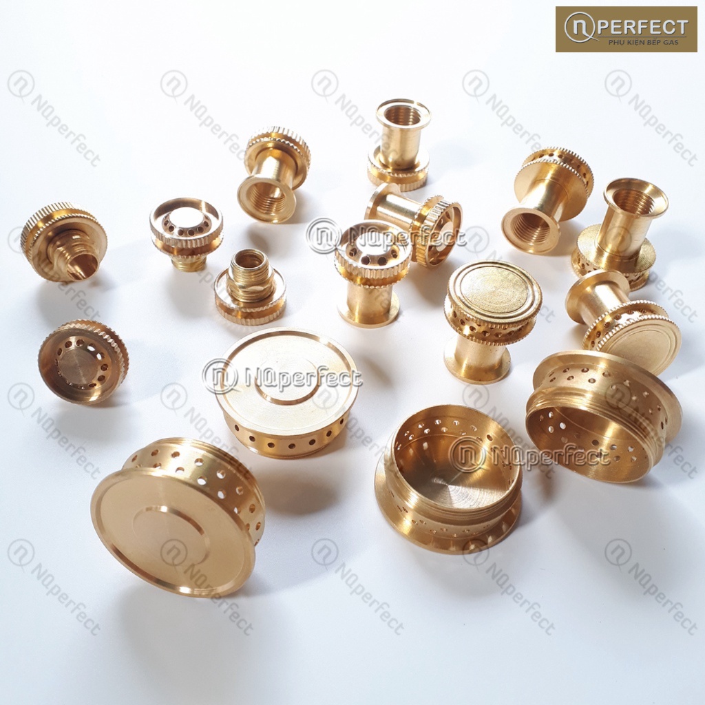@phukienbepgas- Đầu đốt chia lửa bếp gas âm NEMI GK-68, NEMI GZ499.. - 9 Đầu đốt, lõi lửa đồng