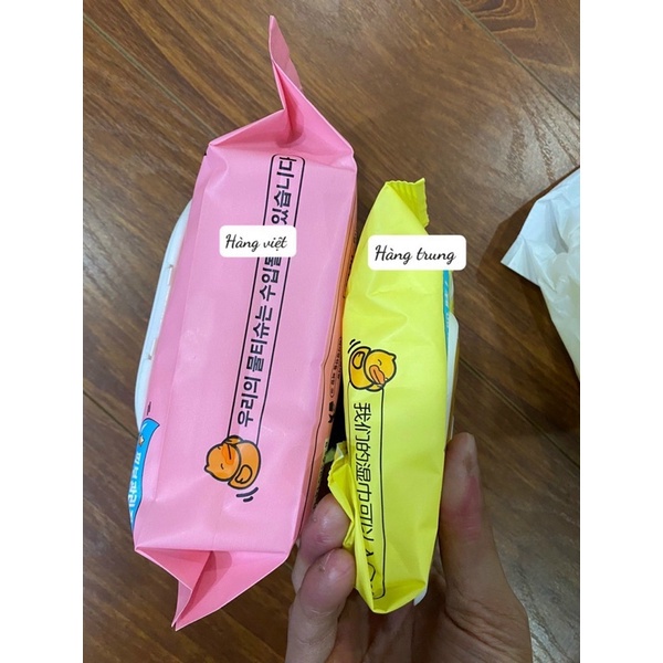 Thùng 10 gói  khăn ướt vịt vàng Phú đạt kháng khuẩn an toàn cho bé