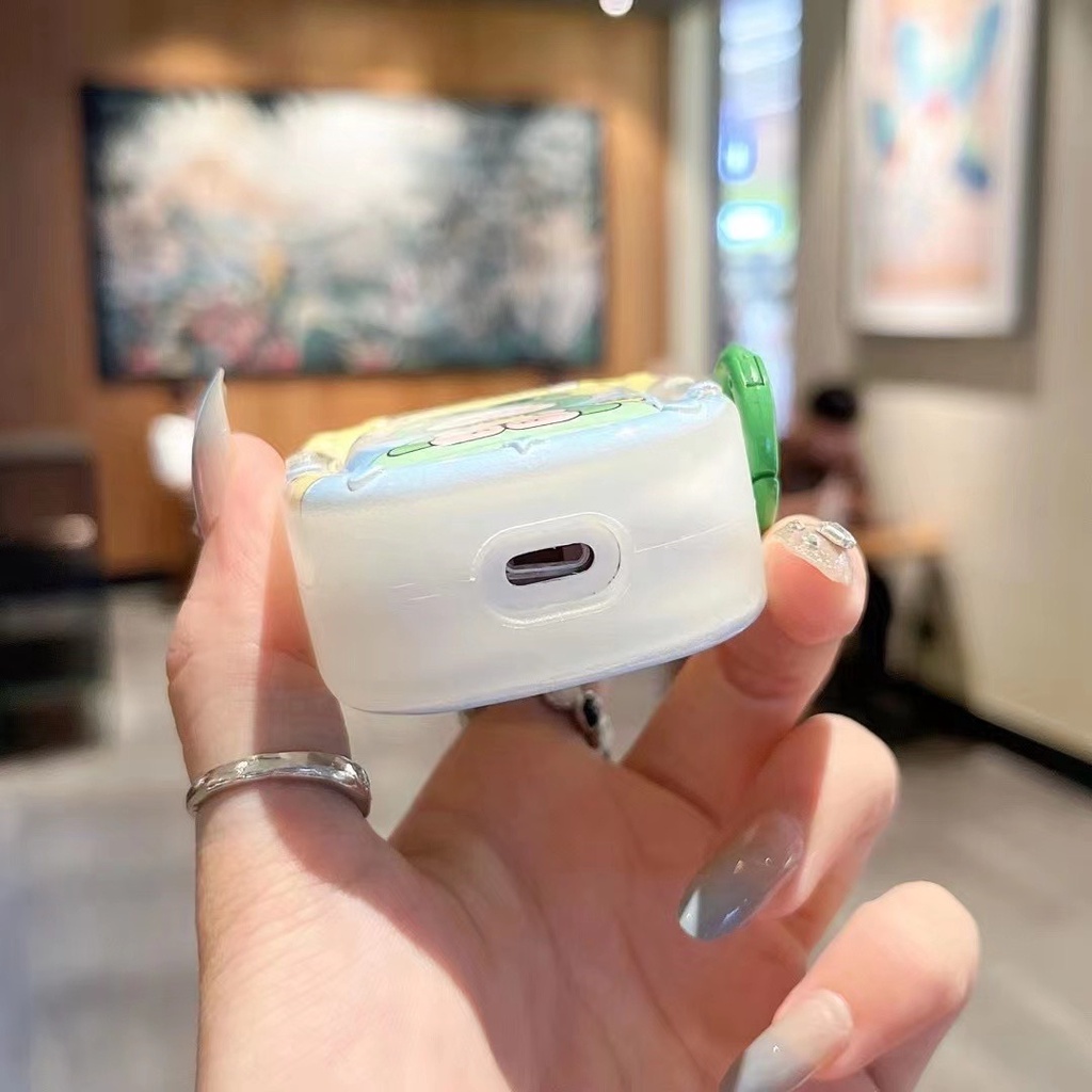 Vỏ Bảo Vệ Hộp Sạc Tai Nghe bluetooth Không Dây airpods 1 / 2 / pro / 3 pro2 Hình Tai Ếch 3d Dễ Thương