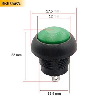 [FREE SHIP] Nút nhấn nhả - Nút nhấn reset PBS-33B 12mm